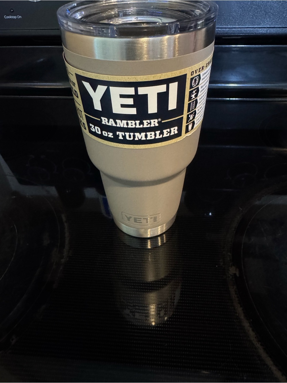 Yeti Clear Lid with Black Slide Cap